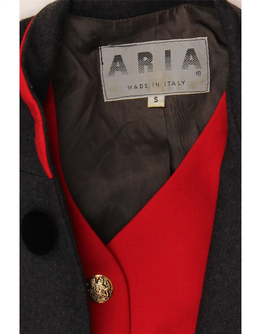 Aria Womens Crop Double Breasted Blazer Jacket UK 10 Small Grey