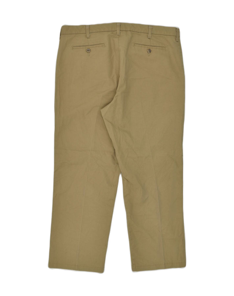 LEE Mens Total Freedom Relaxed Fit Chino Trousers W40 L30 Khaki Polyester | Vintage Lee | Thrift | Second-Hand Lee | Used Clothing | Messina Hembry 