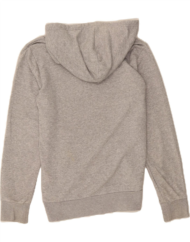 ADIDAS Womens Graphic Hoodie Jumper UK 12 Medium Grey Vintage Adidas and Second-Hand Adidas from Messina Hembry 