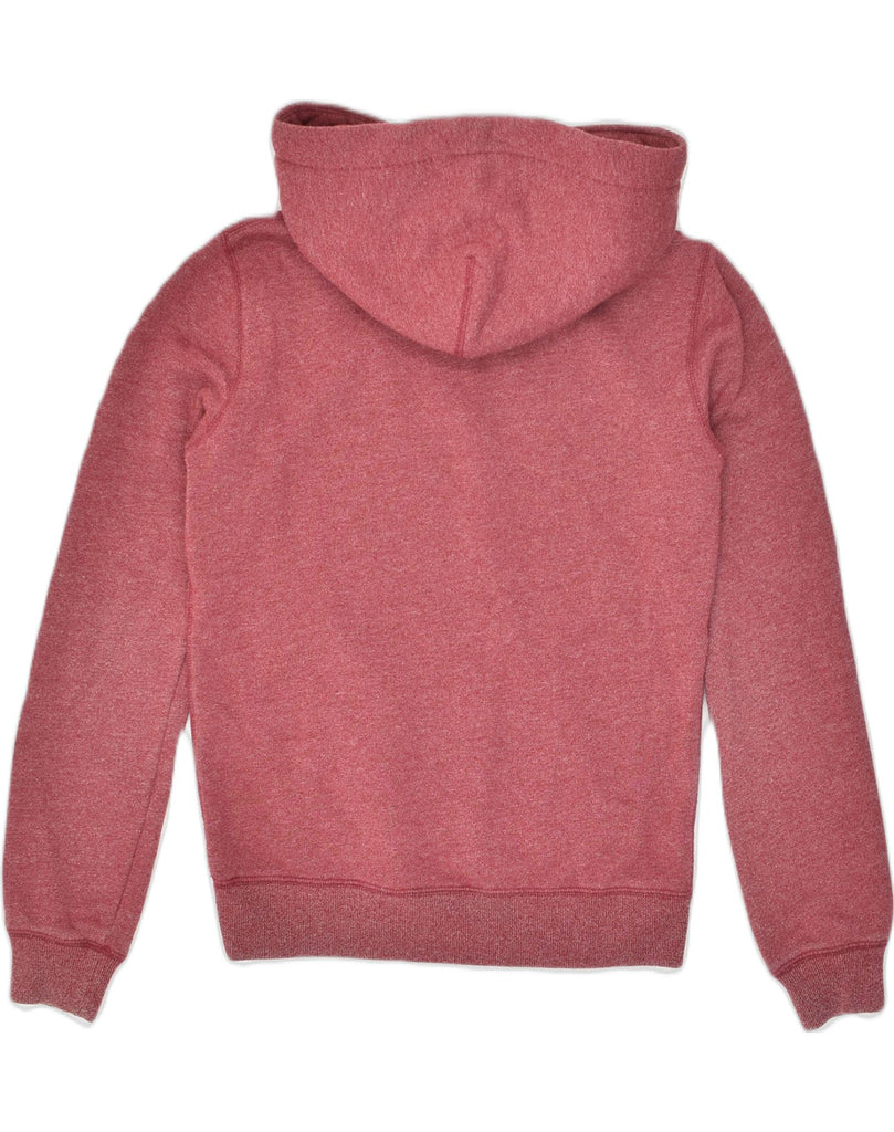 JACK WILLS Womens Graphic Hoodie Jumper UK 10 Small Red Cotton | Vintage Jack Wills | Thrift | Second-Hand Jack Wills | Used Clothing | Messina Hembry 