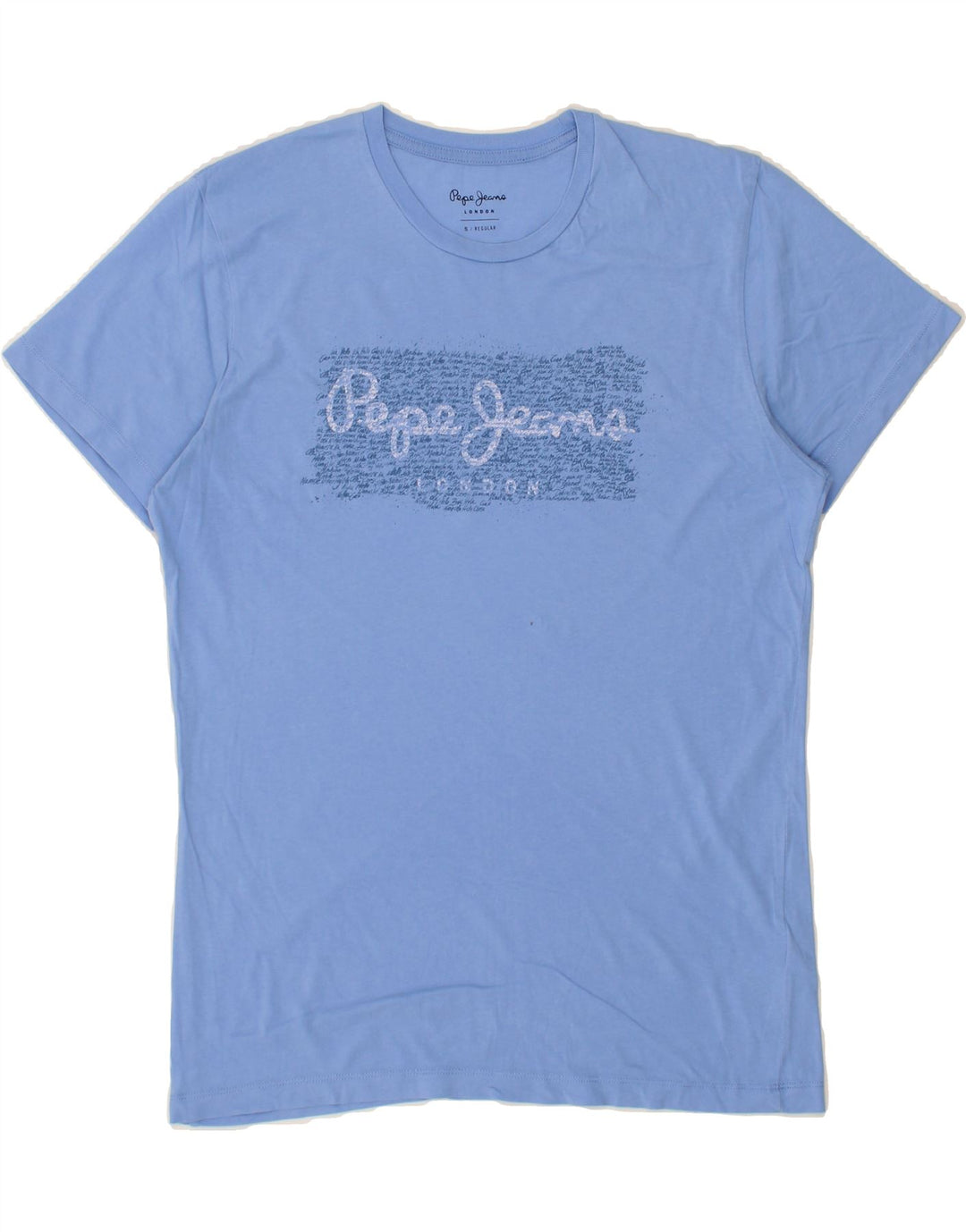 PEPE JEANS Mens Regular Graphic T-Shirt Top Small Blue Cotton Vintage PEPE Jeans and Second-Hand PEPE Jeans from Messina Hembry 