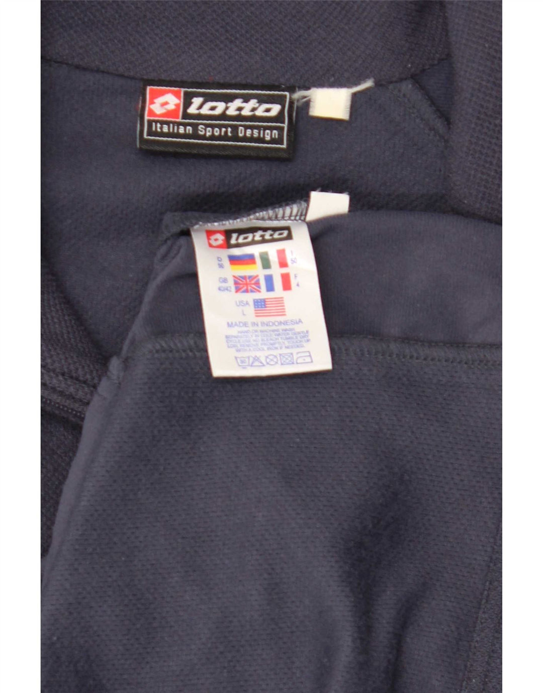 Lotto Mens Tracksuit Top Jacket UK 40/42 Large Navy Blue Polyester