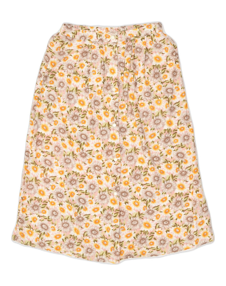 VINTAGE Girls A-Line Skirt 11-12 Years Large W25 Multicoloured Floral | Vintage Vintage | Thrift | Second-Hand Vintage | Used Clothing | Messina Hembry 