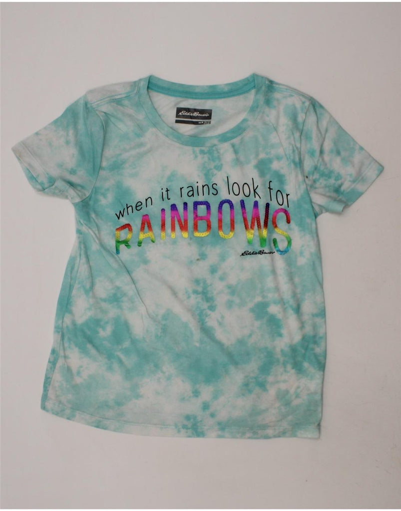 EDDIE BAUER Girls Graphic T-Shirt Top 10-11 Years Medium  Turquoise Vintage Eddie Bauer and Second-Hand Eddie Bauer from Messina Hembry 