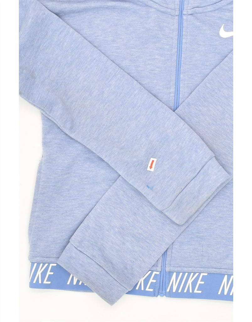 NIKE Boys Zip Hoodie Sweater 12-13 Years Large Blue Polyester | Vintage Nike | Thrift | Second-Hand Nike | Used Clothing | Messina Hembry 