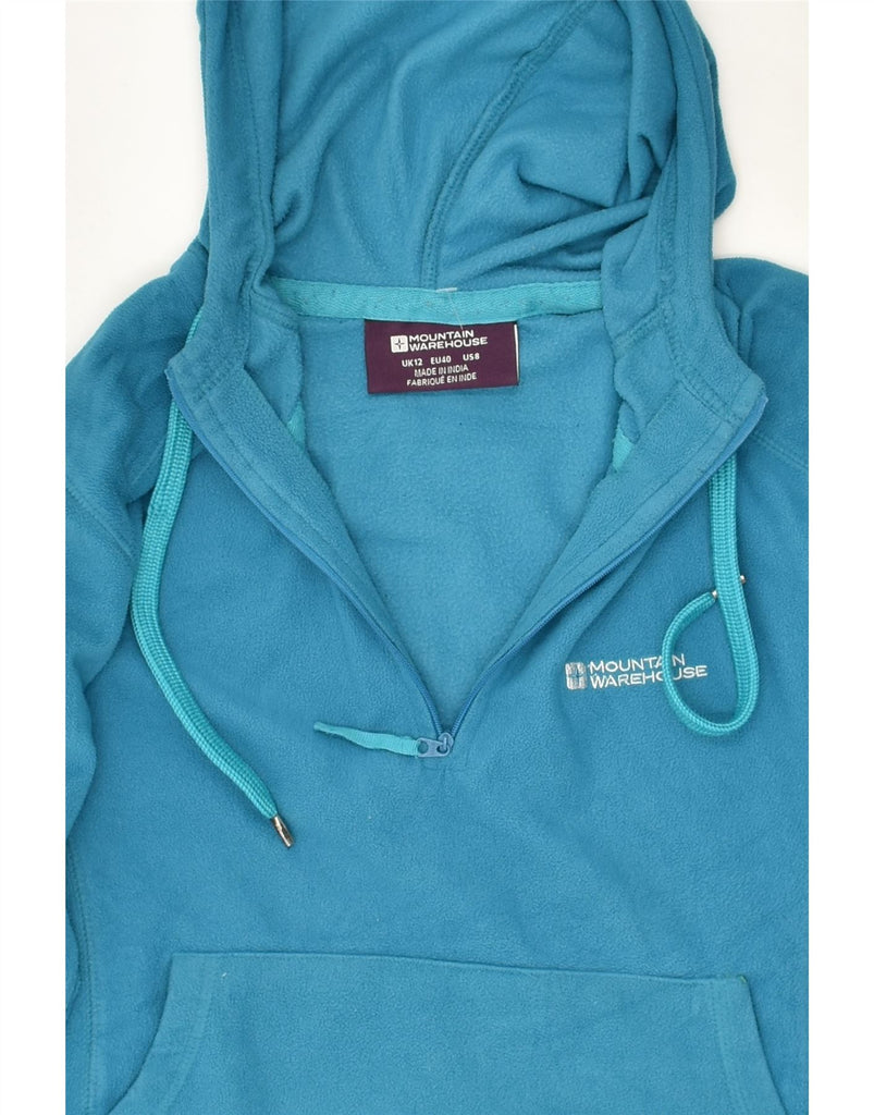 MOUNTAIN WAREHOUSE Womens Hooded Fleece Jumper UK 12 Medium Blue Polyester | Vintage Mountain Warehouse | Thrift | Second-Hand Mountain Warehouse | Used Clothing | Messina Hembry 