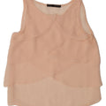 ZARA Womens Sleeveless See Through Blouse Top UK 14 Large Pink Vintage Zara and Second-Hand Zara from Messina Hembry 