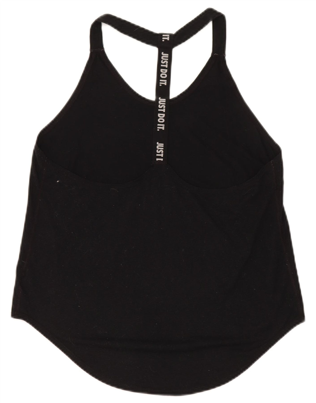 Nike Womens Dri Fit Loose Graphic Vest Top UK 14 Medium Black Polyester