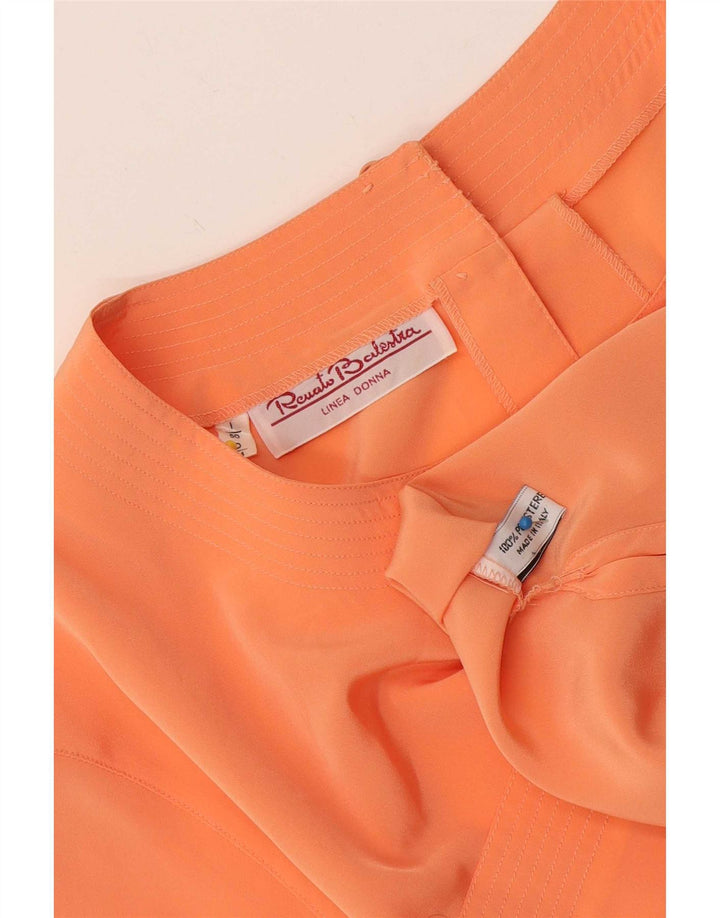 Renato Balestra Womens Blouse Top IT 50 XL Orange Polyester