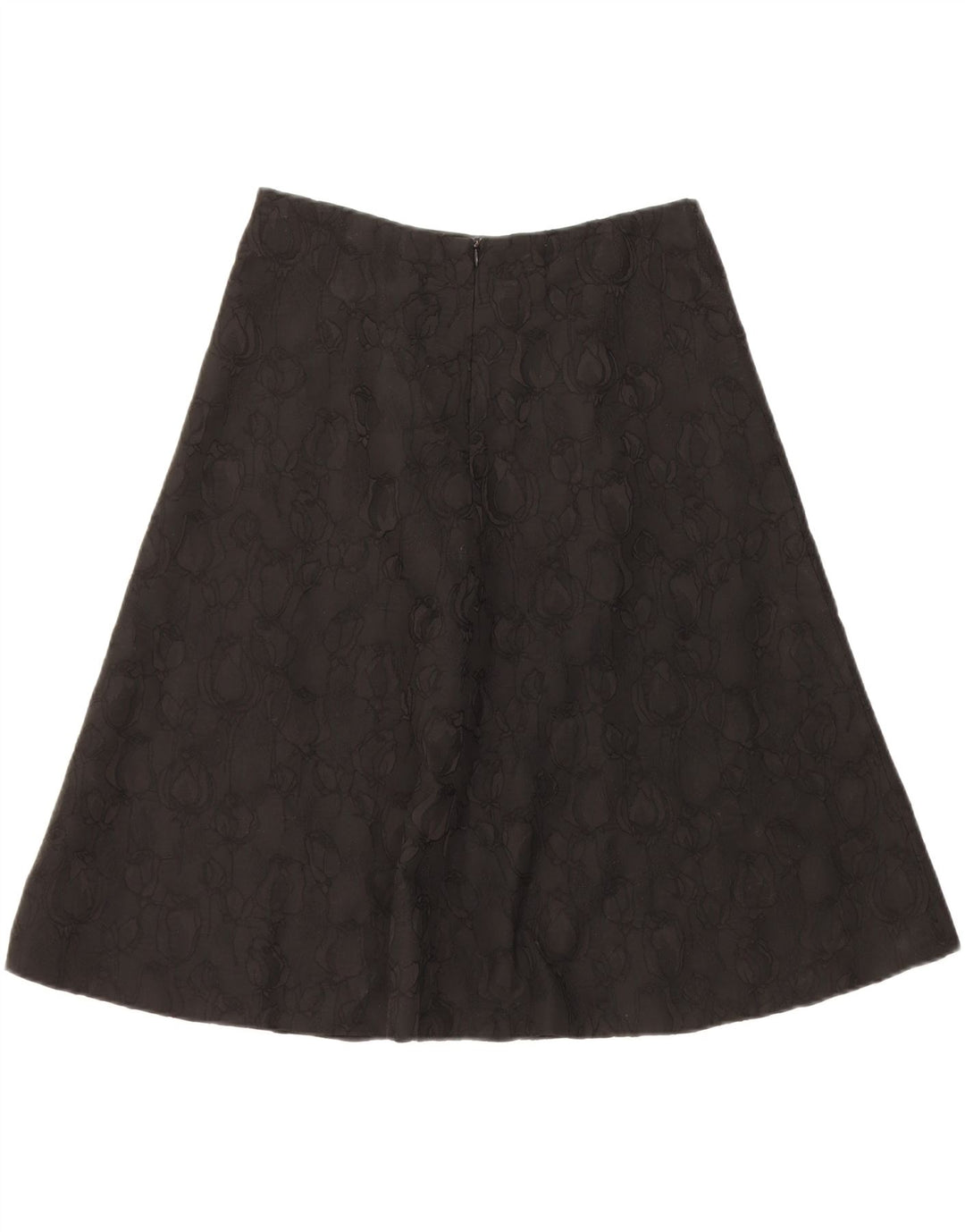 Intrend Womens A-Line Skirt UK 12 Medium W30 Black Floral