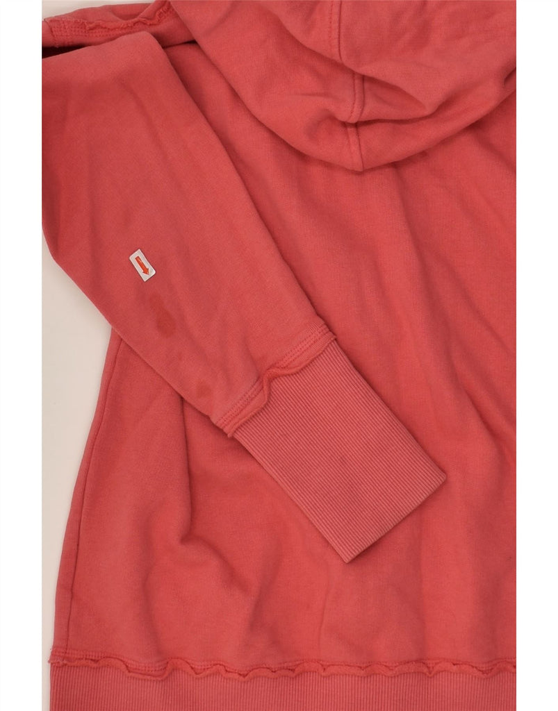 BILLABONG Womens Graphic Zip Hoodie Sweater UK 14 Medium Red Cotton | Vintage Billabong | Thrift | Second-Hand Billabong | Used Clothing | Messina Hembry 