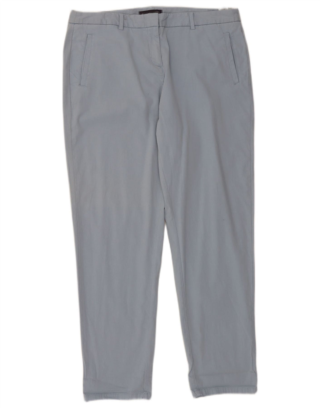 MARKS & SPENCER Womens Slim Chino Trousers UK 14 Large W36 L30  Blue