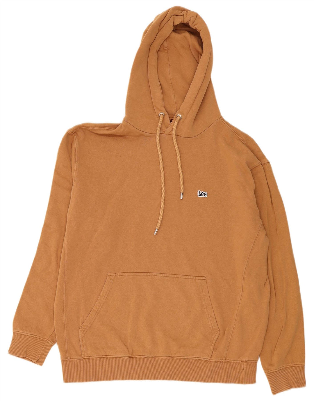 Lee Mens Regular Fit Hoodie Jumper Large Beige Cotton