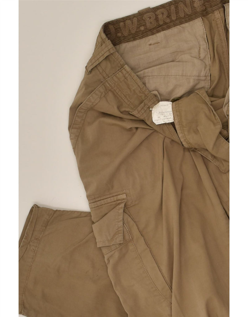 VINTAGE Mens Slim Cargo Trousers IT 50 Large W34 L36  Brown Cotton | Vintage Vintage | Thrift | Second-Hand Vintage | Used Clothing | Messina Hembry 