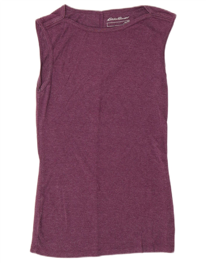 EDDIE BAUER Womens Vest Top UK 6 XS Purple Cotton