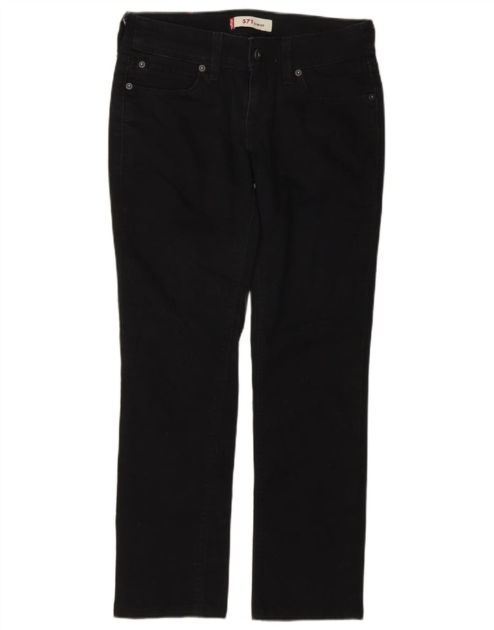 Levi's Womens 571 Slim Jeans W28 L27 Black