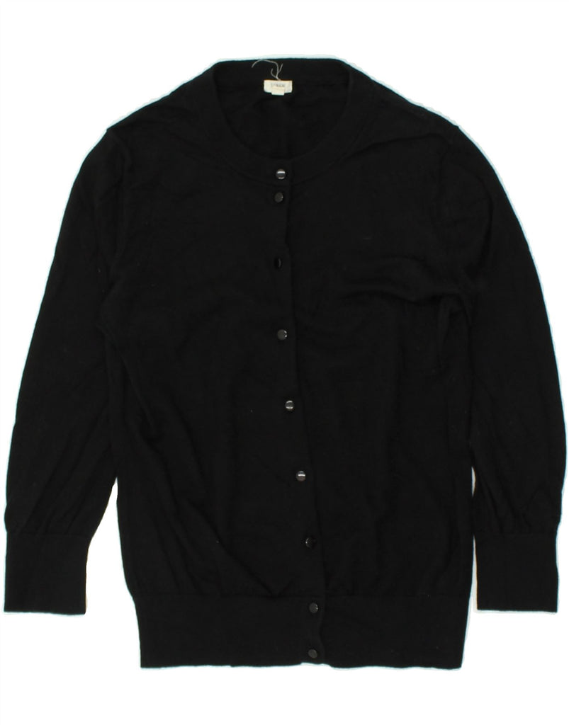 J. CREW Womens Cardigan Sweater UK 10 Small Black Cotton | Vintage J. Crew | Thrift | Second-Hand J. Crew | Used Clothing | Messina Hembry 