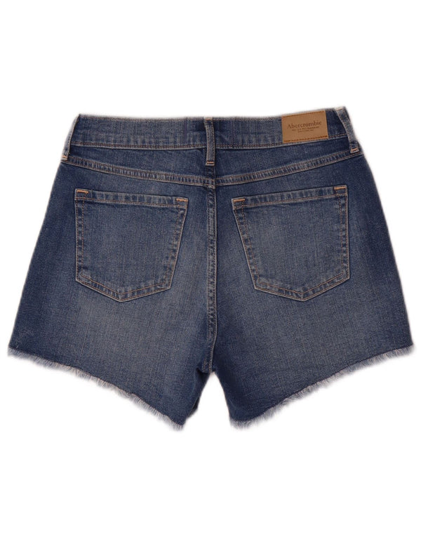 Abercrombie & Fitch Girls Distressed Denim Shorts 13-14 Years W24 Blue
