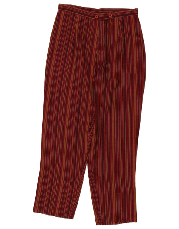 I Gabbiani Womens Tapered Suit Trousers EU 36 Small W26 L26 Red Striped