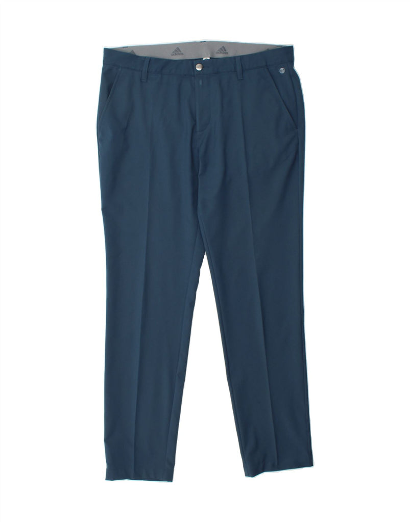 ADIDAS Mens Slim Chino Trousers W34 L32 Blue Polyester Vintage Adidas and Second-Hand Adidas from Messina Hembry 