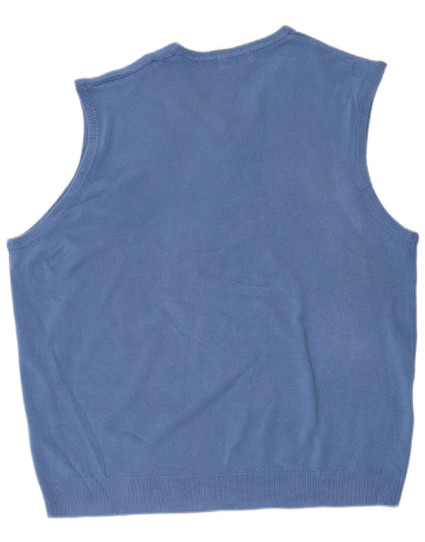 Marks & Spencer Mens Blue Harbour Vest Tank Top 2XL Blue Acrylic