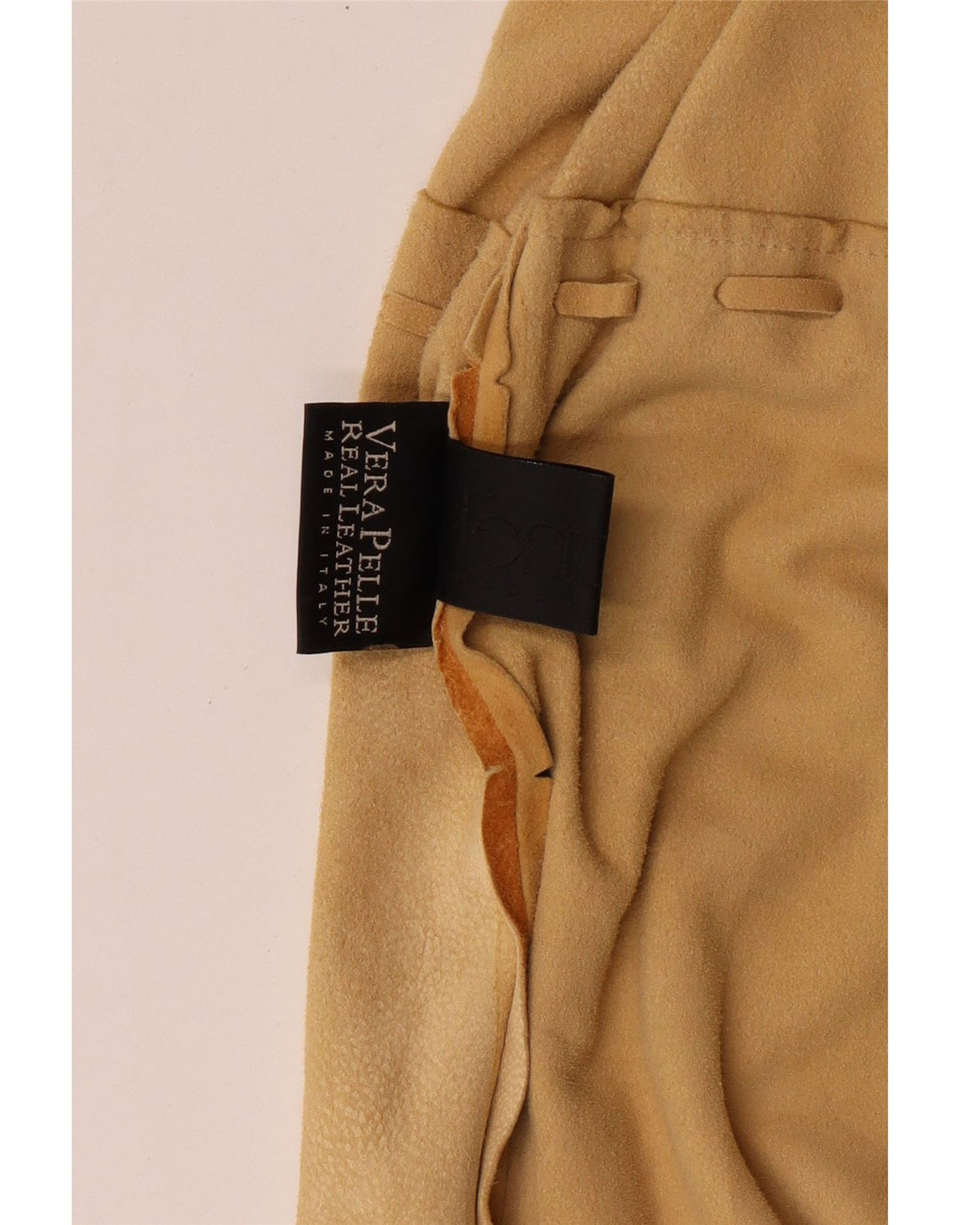 Fontanelli Womens Suede Shirt Jacket IT 46 Large Beige Leather