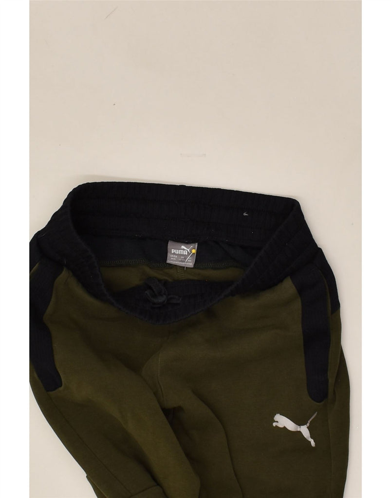 PUMA Boys Tracksuit Trousers 11-12 Years Khaki | Vintage Puma | Thrift | Second-Hand Puma | Used Clothing | Messina Hembry 