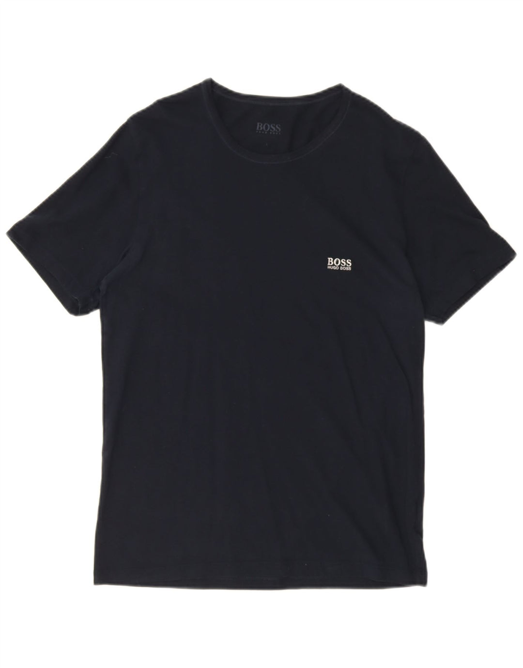 Hugo Boss Mens T-Shirt Top Large Navy Blue Cotton