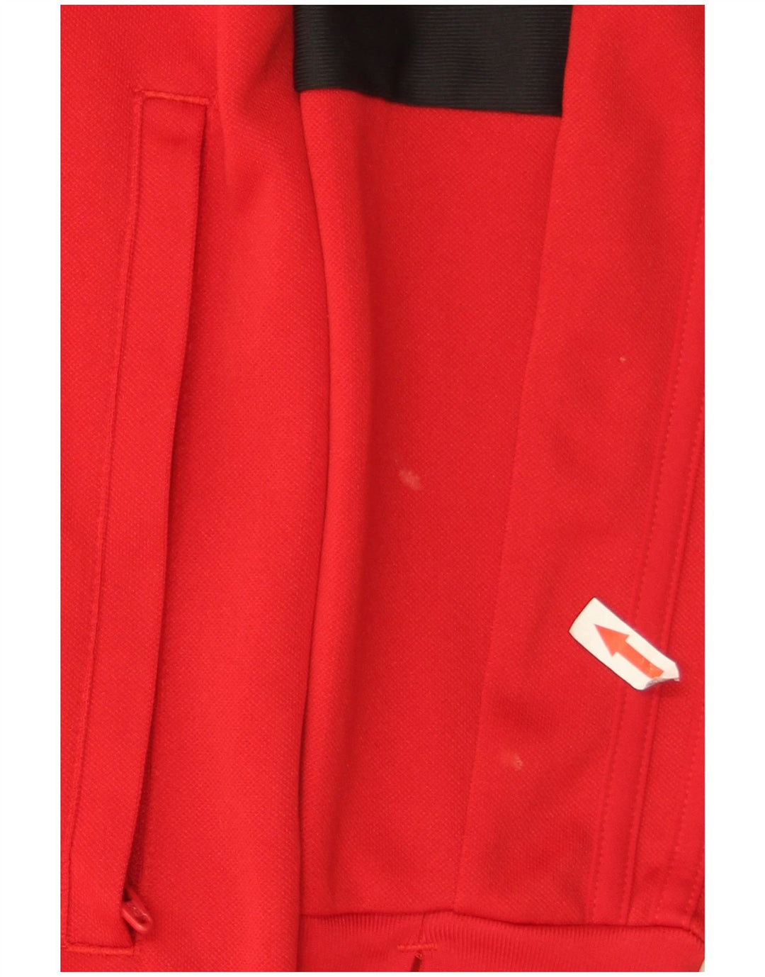 Adidas Mens Climalite Pullover Tracksuit Top Medium Red Colourblock