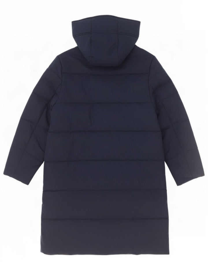 Crew Clothing Womens Hooded Padded Coat UK 16 Large Navy Blue Polyester