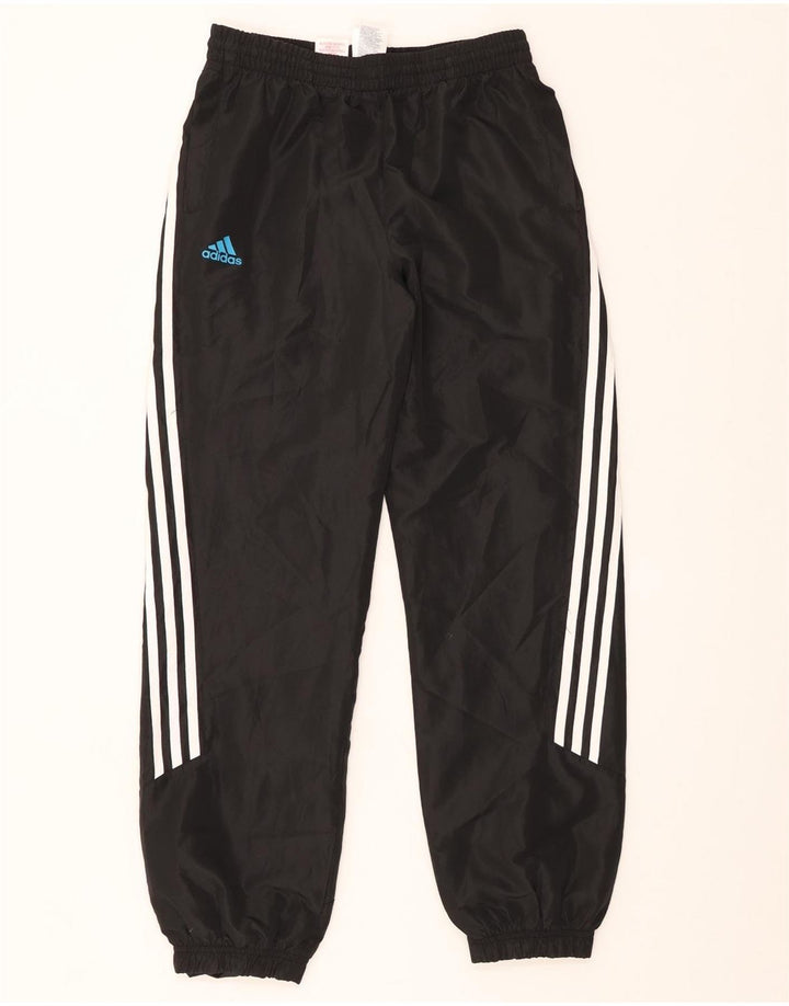 ADIDAS Boys Tracksuit Trousers Joggers 13-14 Years  Black Polyester