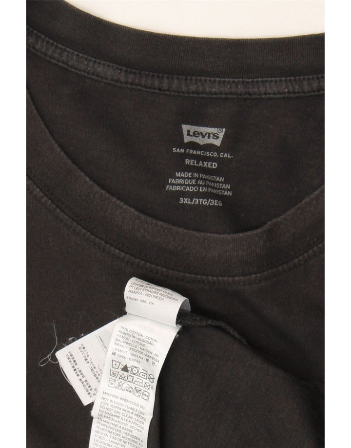 Levi's Mens Relaxed Graphic T-Shirt Top 3XL Black Cotton