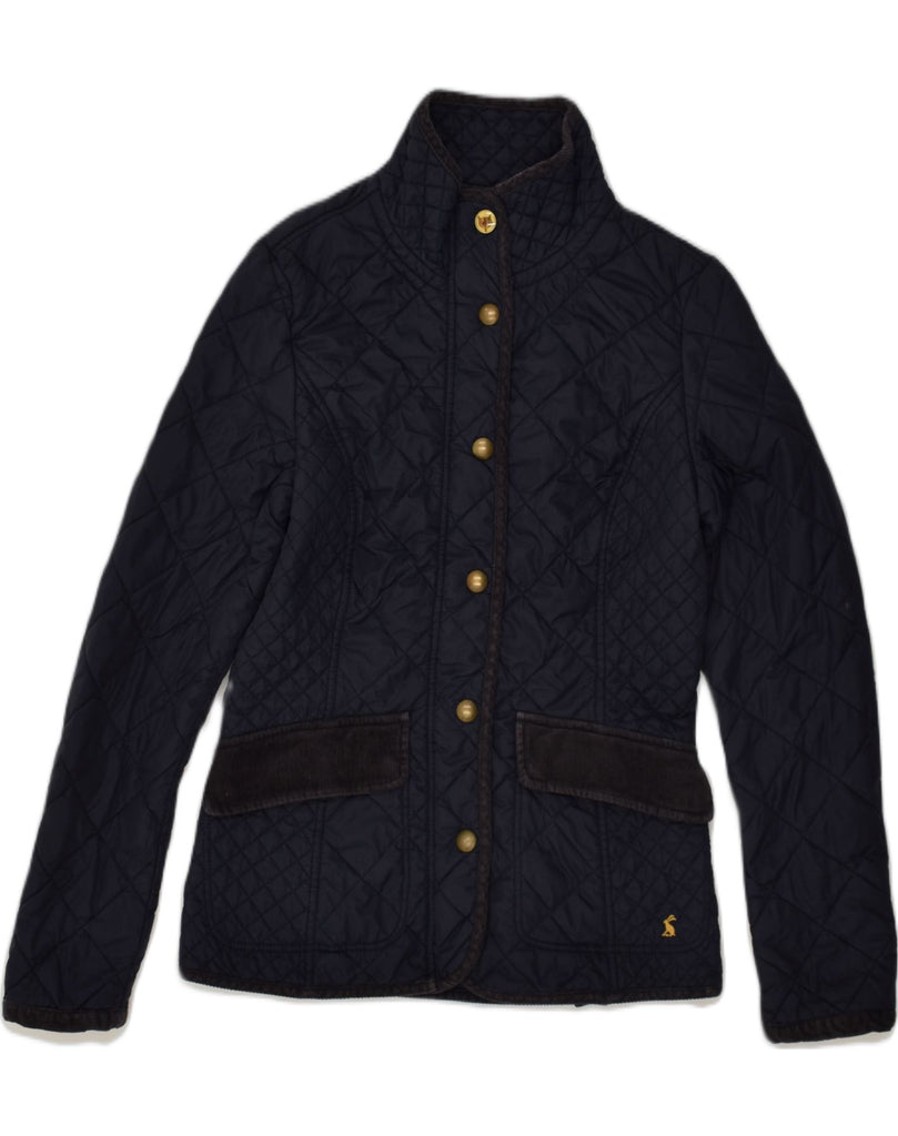 JOULES Womens Quilted Jacket UK 8 Small  Navy Blue Cotton | Vintage Joules | Thrift | Second-Hand Joules | Used Clothing | Messina Hembry 