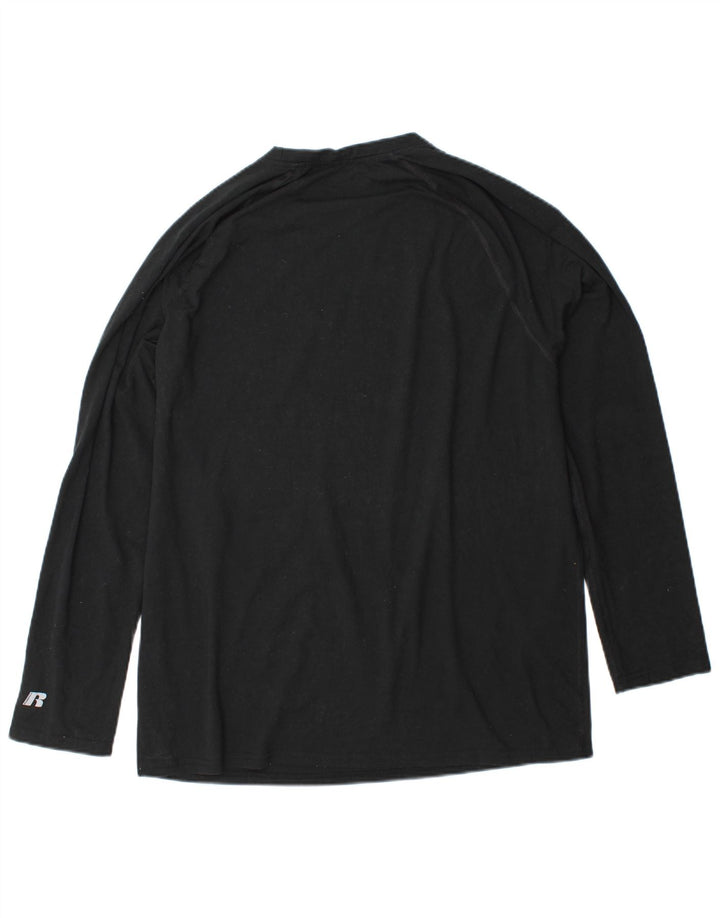 RUSSELL ATHLETIC Mens Dri-Power Top Long Sleeve XL Black Polyester