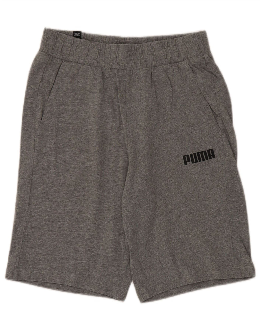 Puma Mens Sport Shorts Small  Grey Flecked Cotton