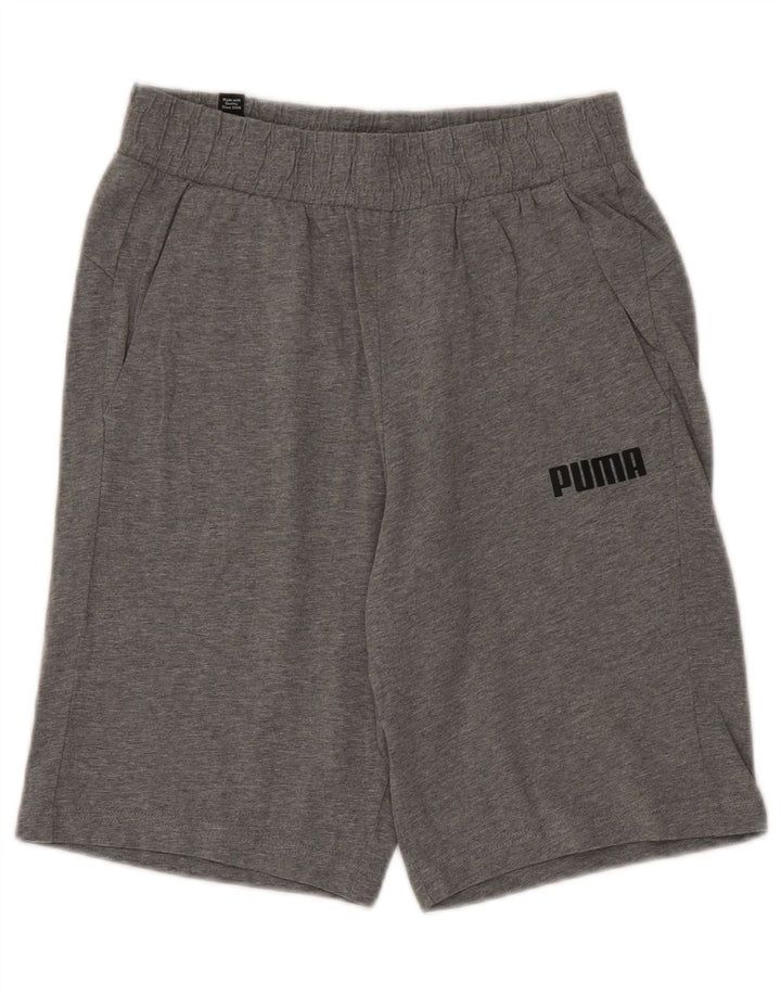 Puma Mens Sport Shorts Small  Grey Flecked Cotton
