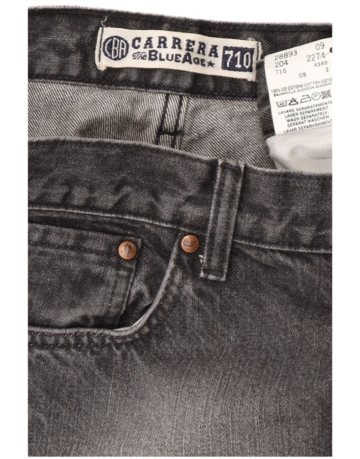 Carrera Mens Straight Jeans IT 52 XL W36 L30 Grey Cotton