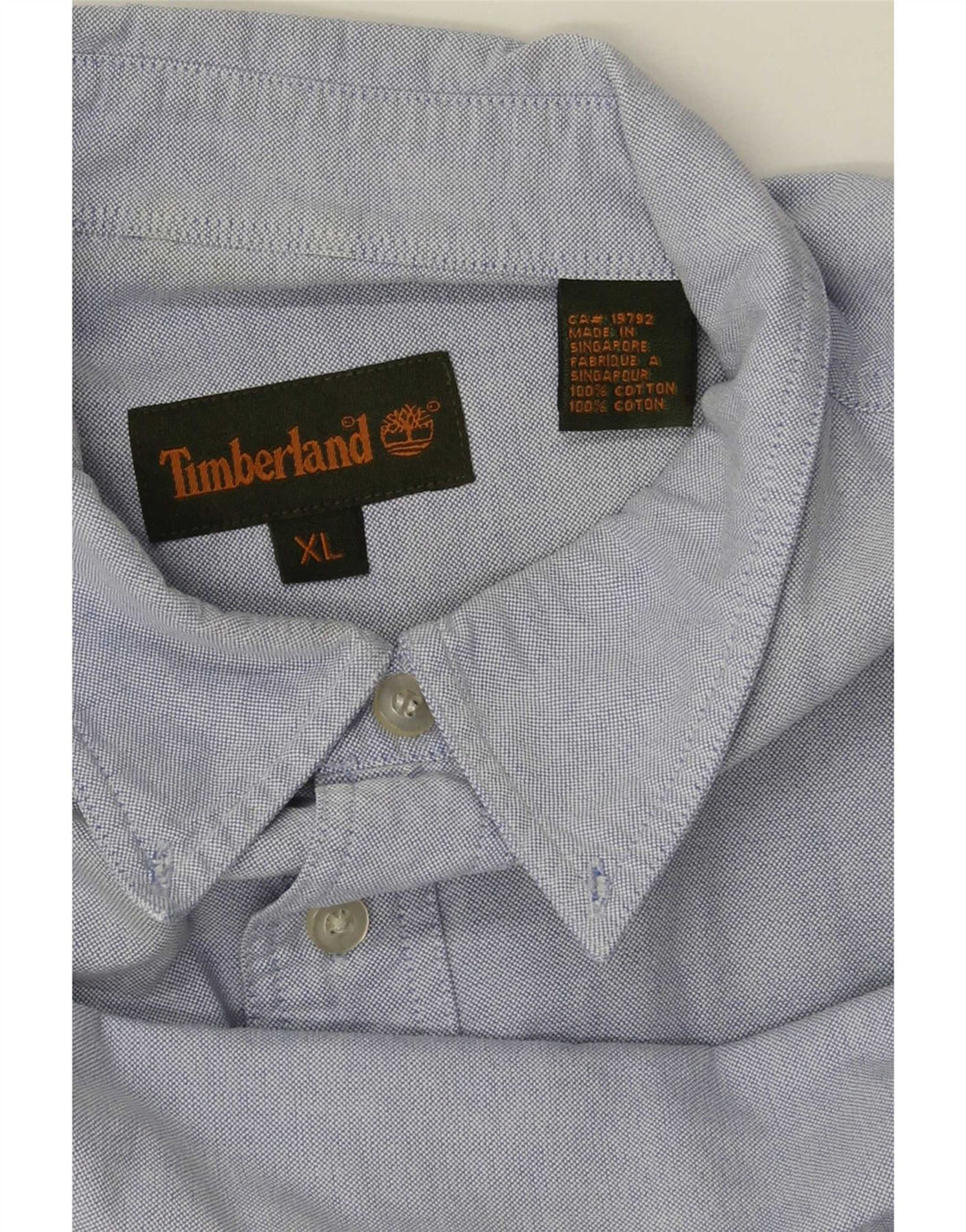 Timberland Mens Shirt XL Blue Cotton