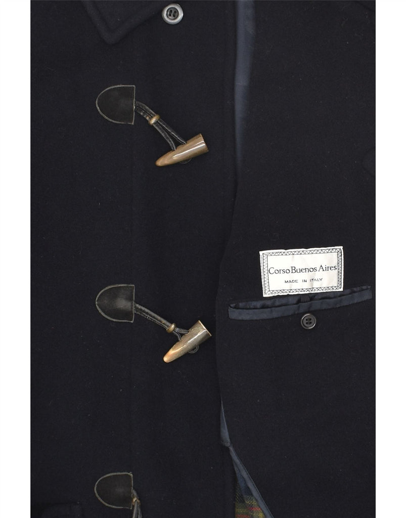 VINTAGE Mens Duffle Coat IT 50 Large Navy Blue Wool | Vintage Vintage | Thrift | Second-Hand Vintage | Used Clothing | Messina Hembry 