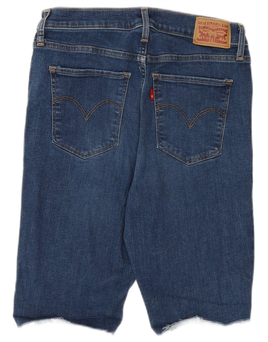 Levi's Womens 720 High Rise Denim Shorts W29 Medium Blue Cotton