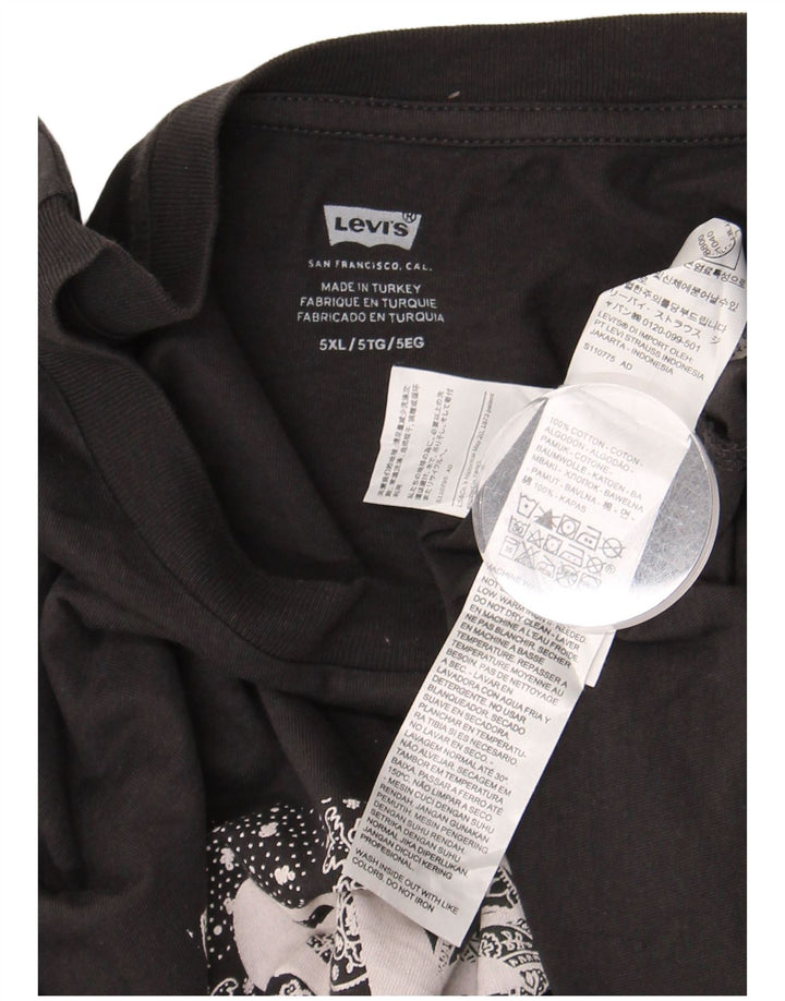 Levi's Mens Graphic T-Shirt Top 5XL Black Cotton
