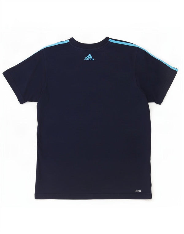 Adidas Mens Climalite Graphic T-Shirt Top Large Navy Blue Cotton