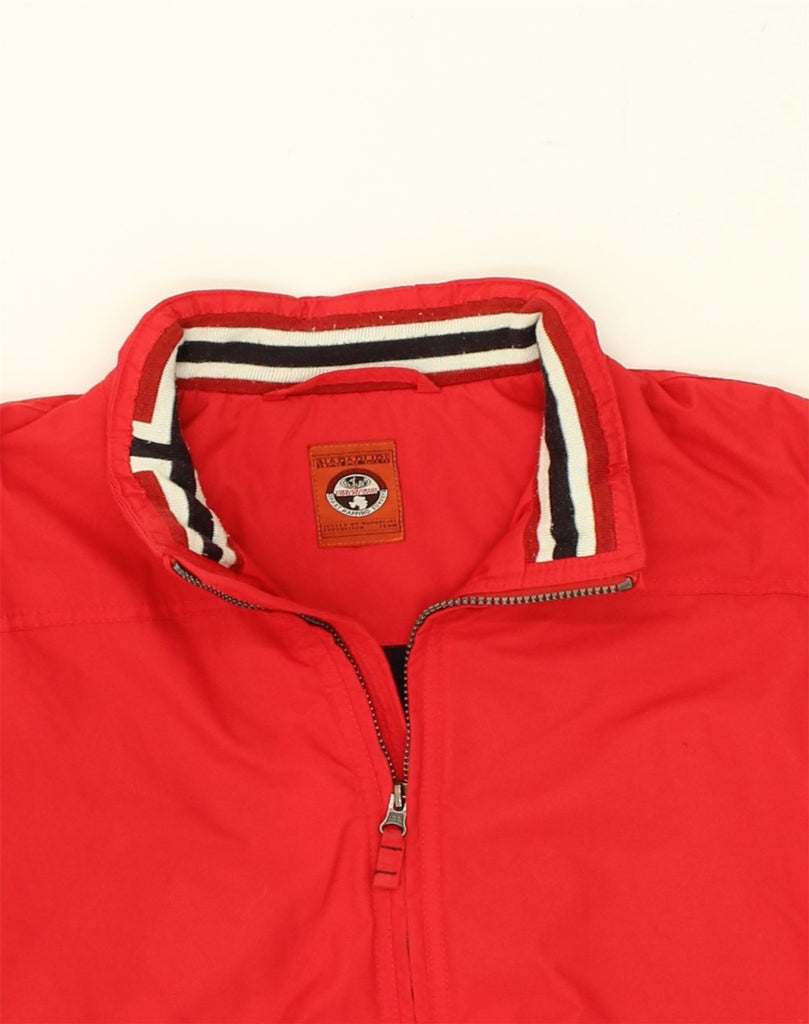 NAPAPIJRI Womens Bomber Jacket UK 12 Medium Red Polyester | Vintage Napapijri | Thrift | Second-Hand Napapijri | Used Clothing | Messina Hembry 