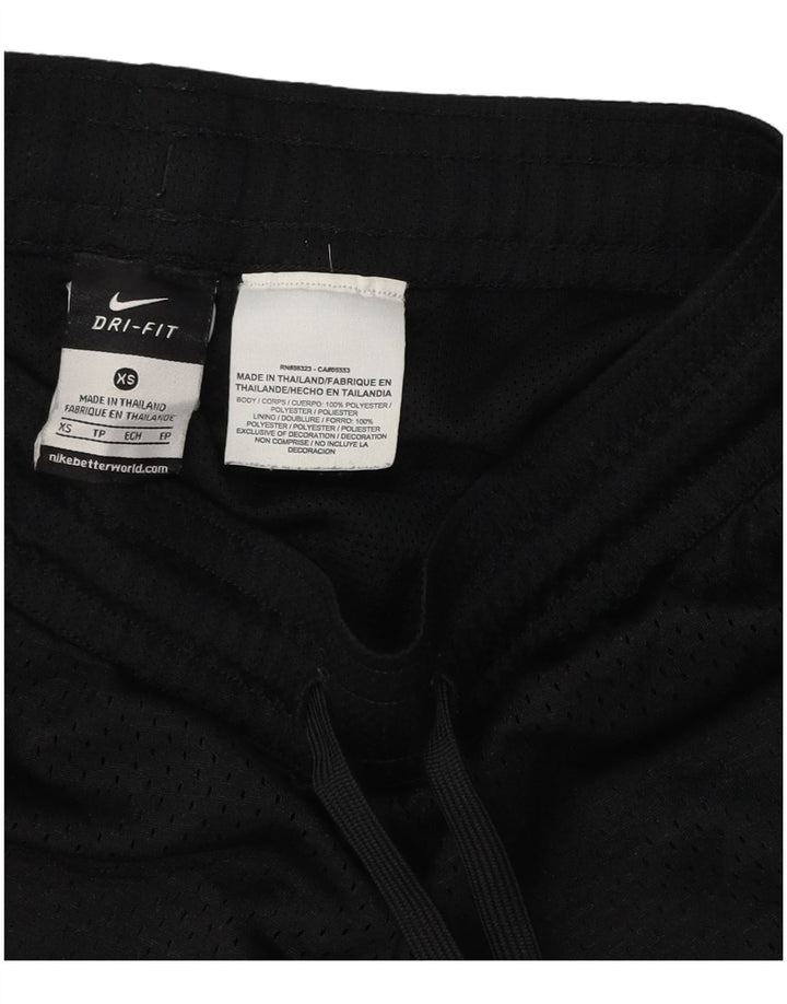 NIKE Womens Dri Fit Sport Shorts UK 6 XS Black Polyester
