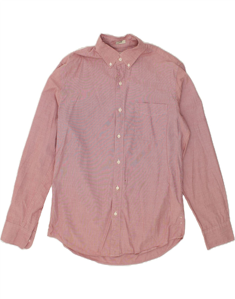 J. CREW Mens Shirt Medium Pink Cotton | Vintage J. Crew | Thrift | Second-Hand J. Crew | Used Clothing | Messina Hembry 