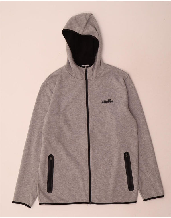 Ellesse Mens Zip Hoodie Sweater Medium Grey
