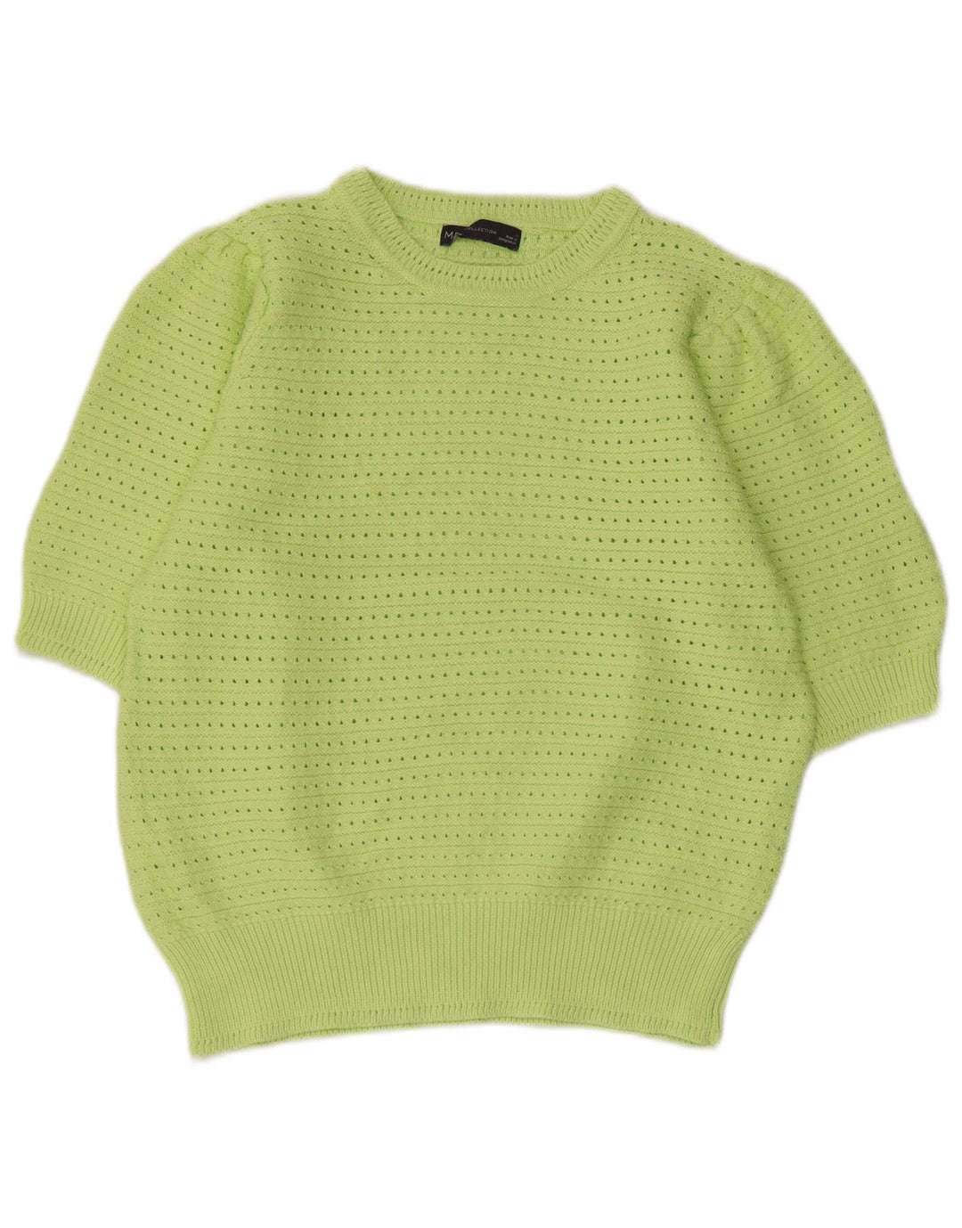 MARKS & SPENCER Womens Crew Neck Jumper Sweater UK 14 Large Green