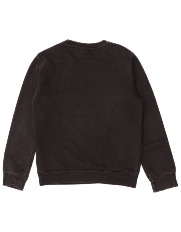 Adidas Boys Graphic Sweatshirt Jumper 9-10 Years Black Cotton