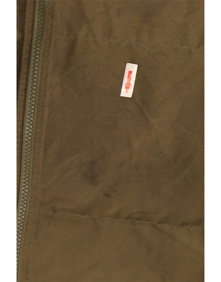Converse Mens Padded Jacket UK 40 Large Green Colourblock Polyester