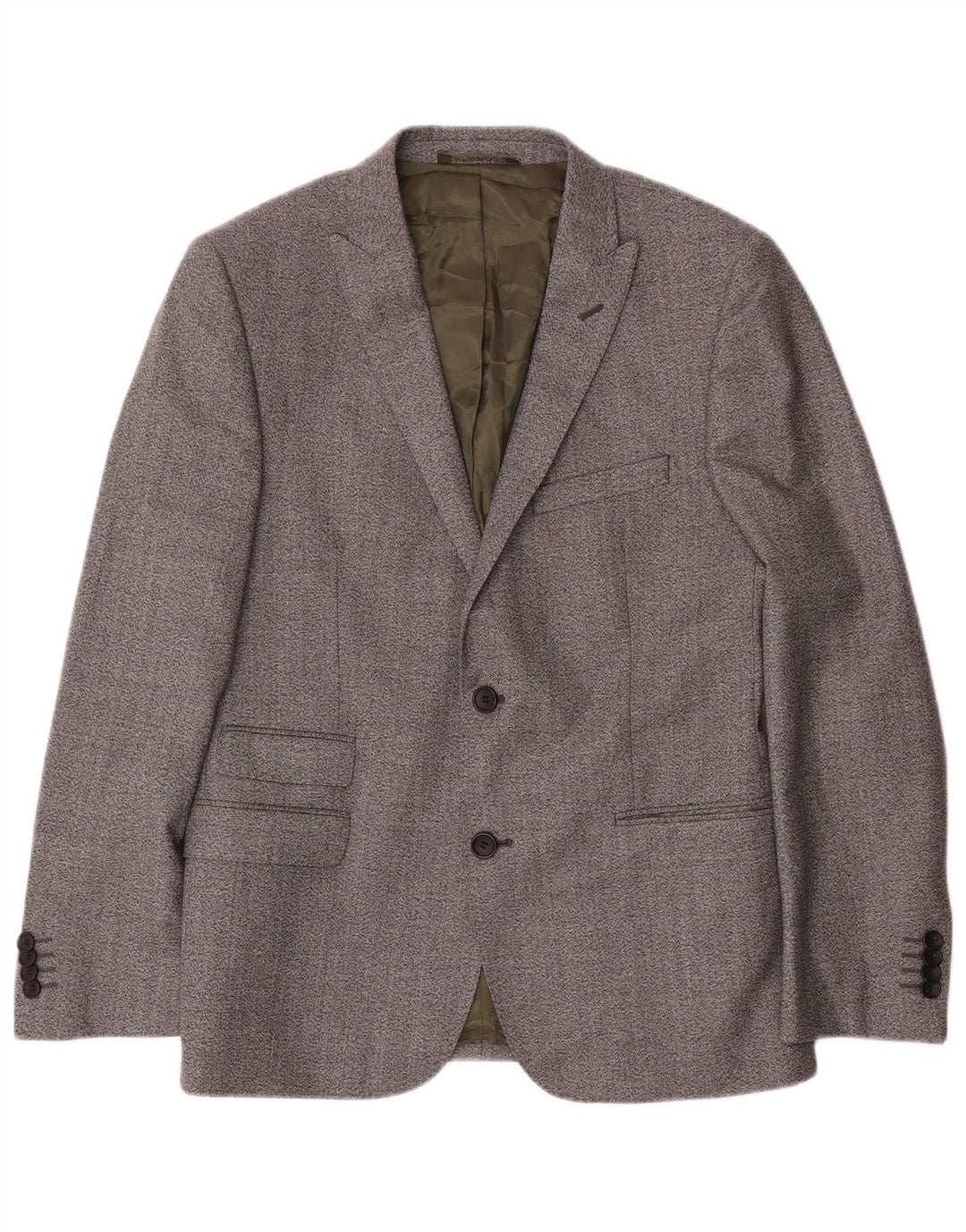 French Connection Mens 2 Button Blazer Jacket UK 38 Medium Grey Flecked